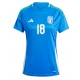Italia Nicolo Barella #18 Maglia Gara Casa Repliche Europei 2024 Donna